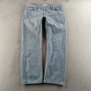Vintage Y2K Levis Jeans Mens 35x30 Blue Light Wash 505 Straight Denim Faded